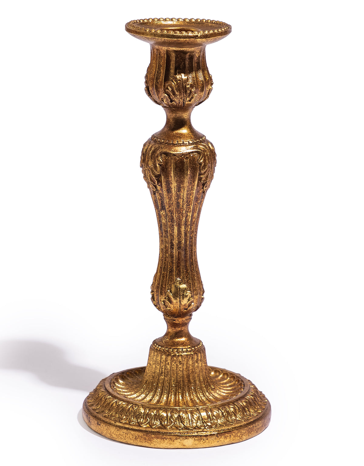 Medium Antique Gold Empire Candlestick - MK213
