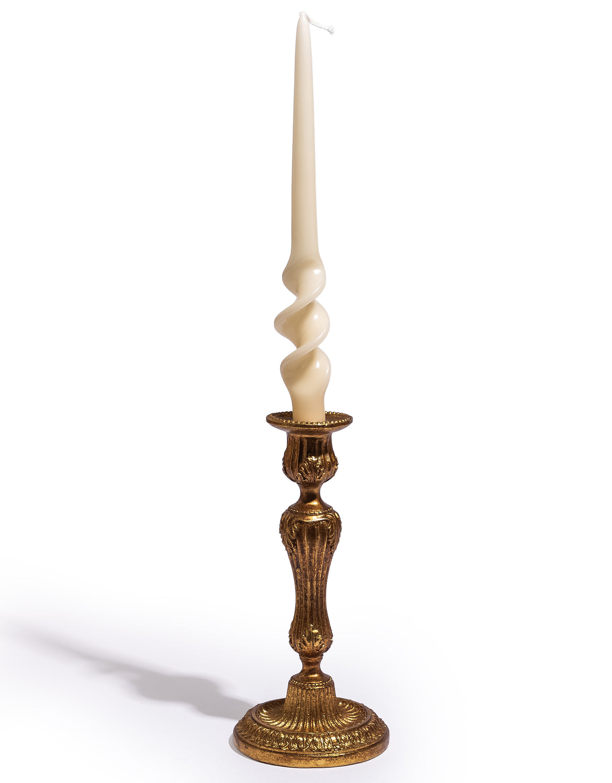 Medium Antique Gold Empire Candlestick - MK213