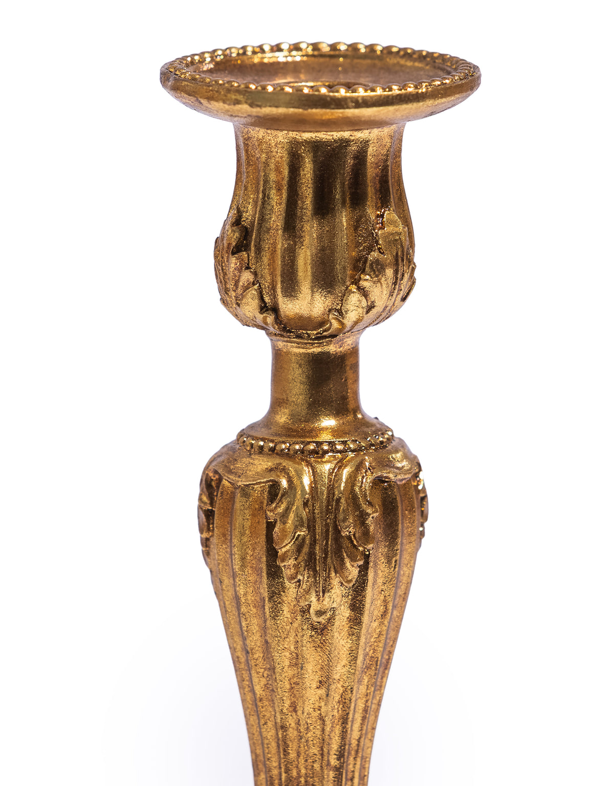 Large Antique Gold Empire Candlestick - MK214