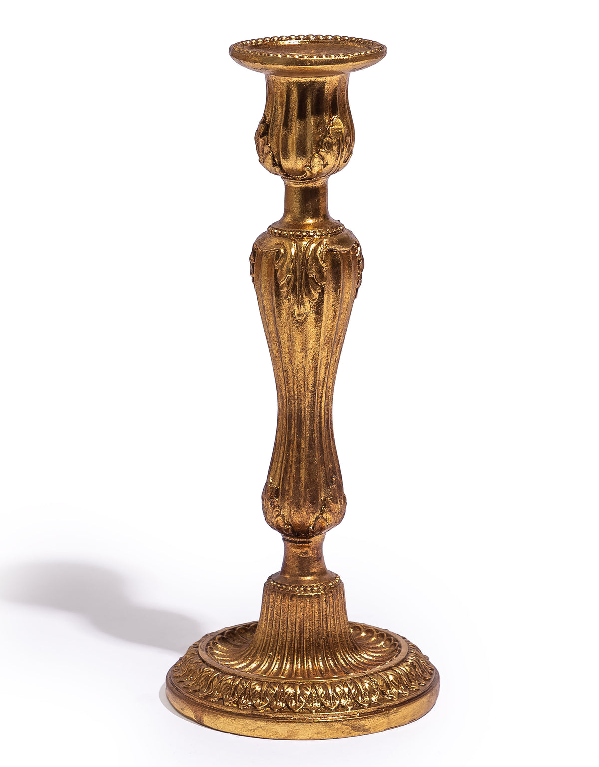 Large Antique Gold Empire Candlestick - MK214