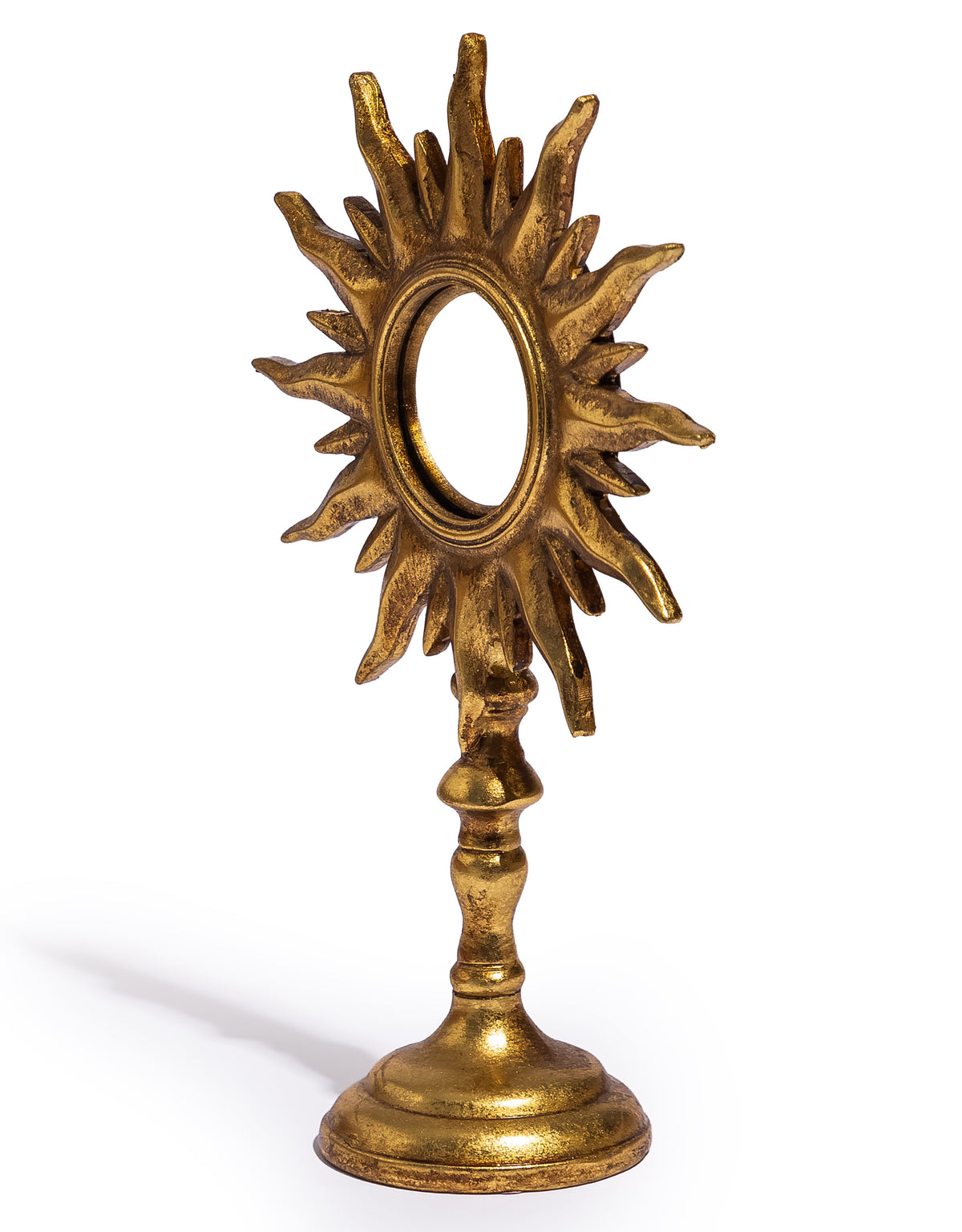 Antique Gold Sunburst Mirror on Stand - MK217
