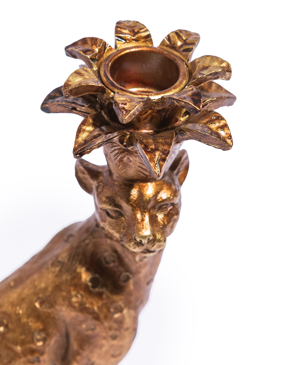Sitting Leopard Candle Holder - MK215