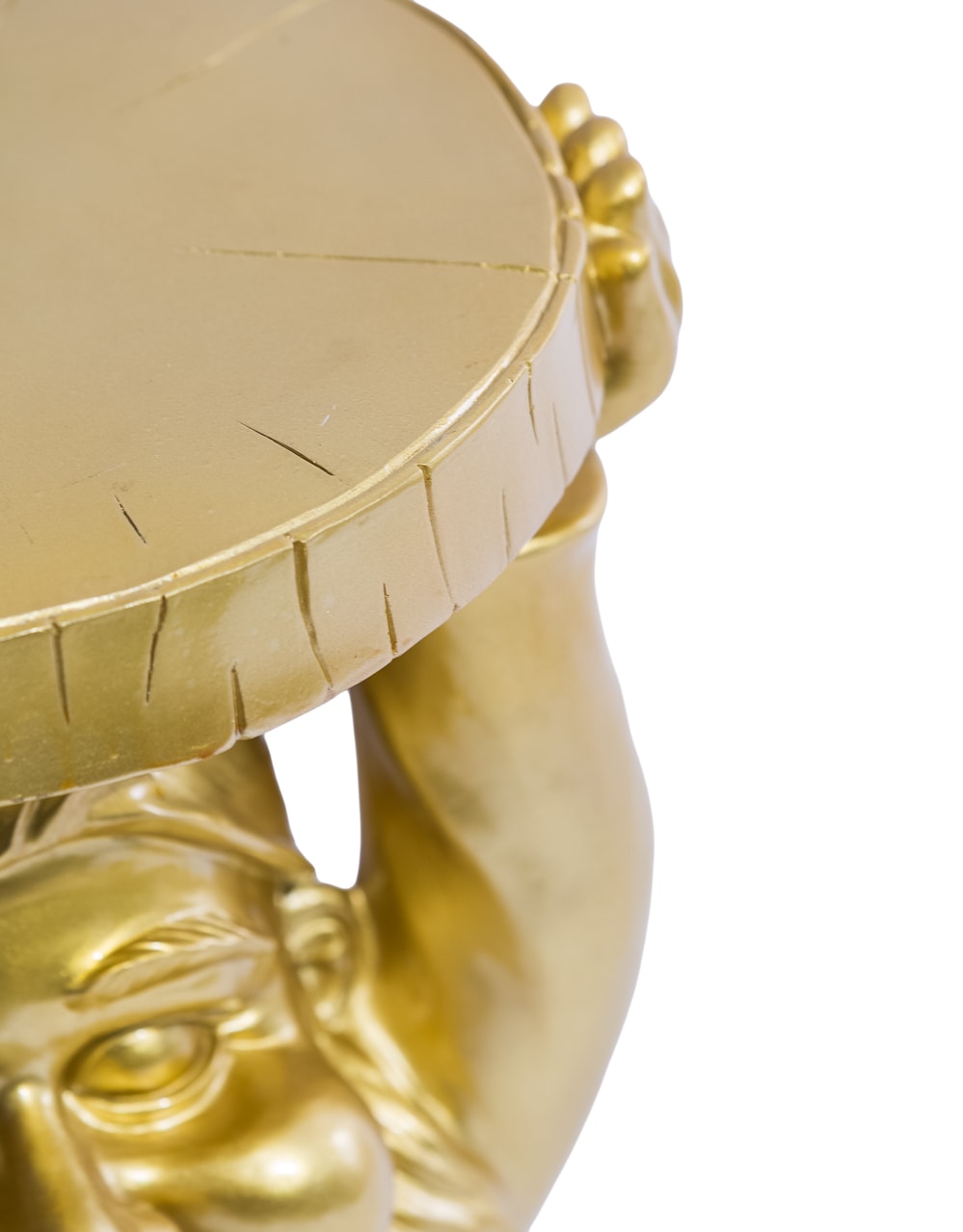 Gold Gnome "Trunk Slice" Side Table - BD194