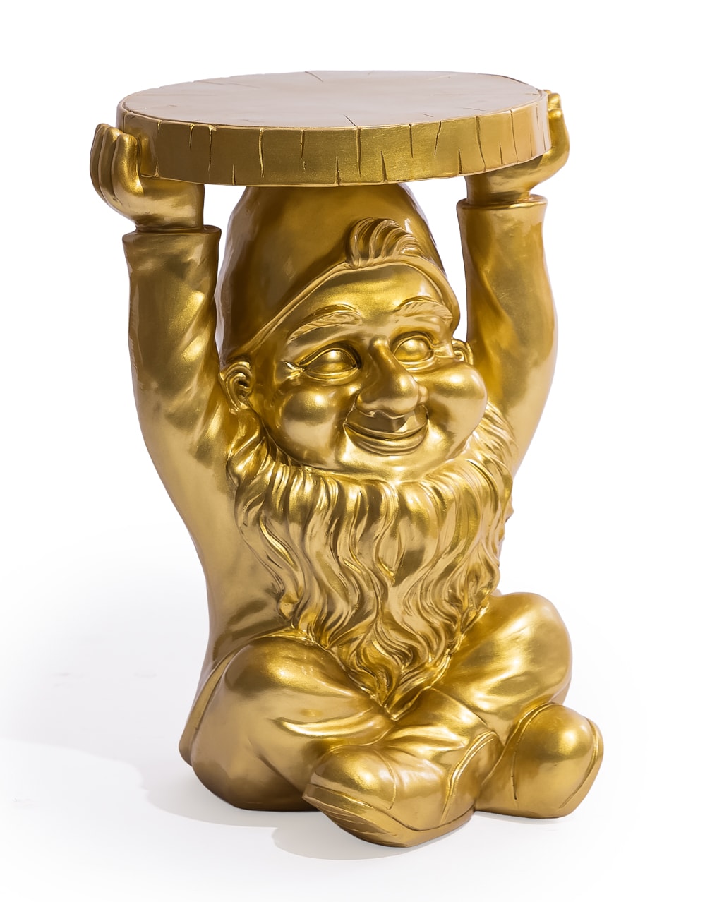 Gold Gnome "Trunk Slice" Side Table - BD194