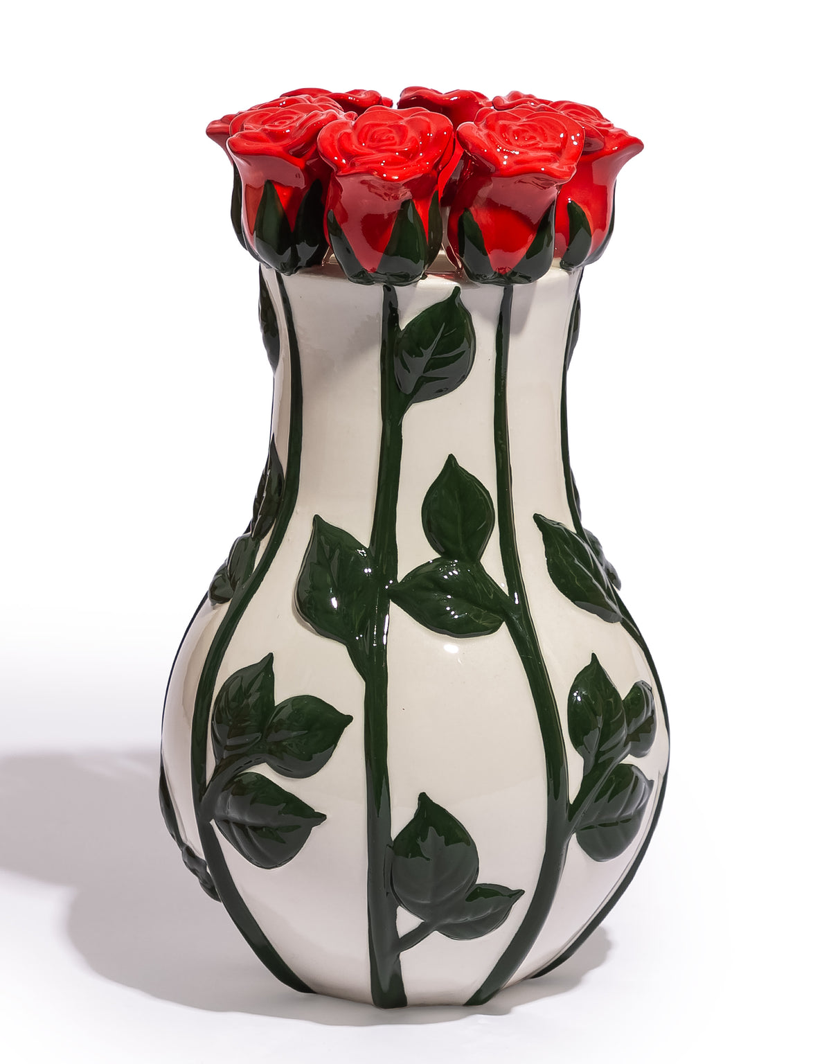 Ceramic Multi Red Roses Vase - JFC29