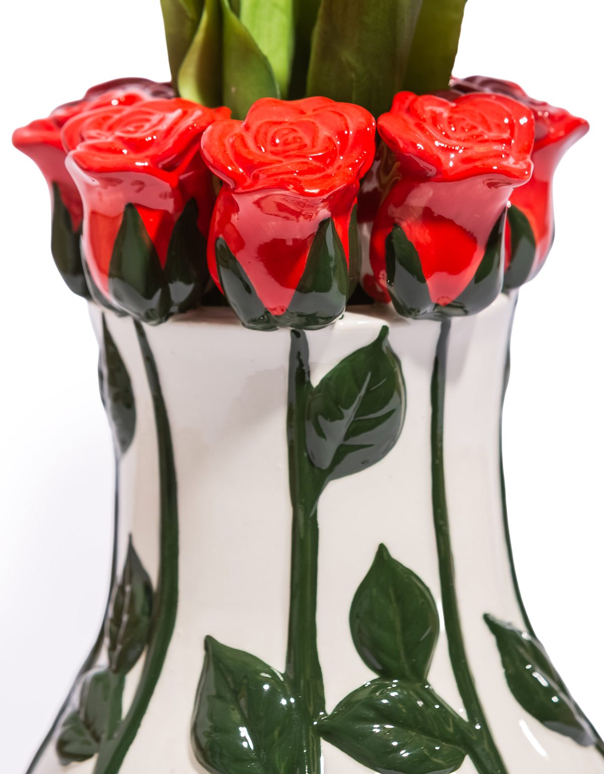 Ceramic Multi Red Roses Vase - JFC29