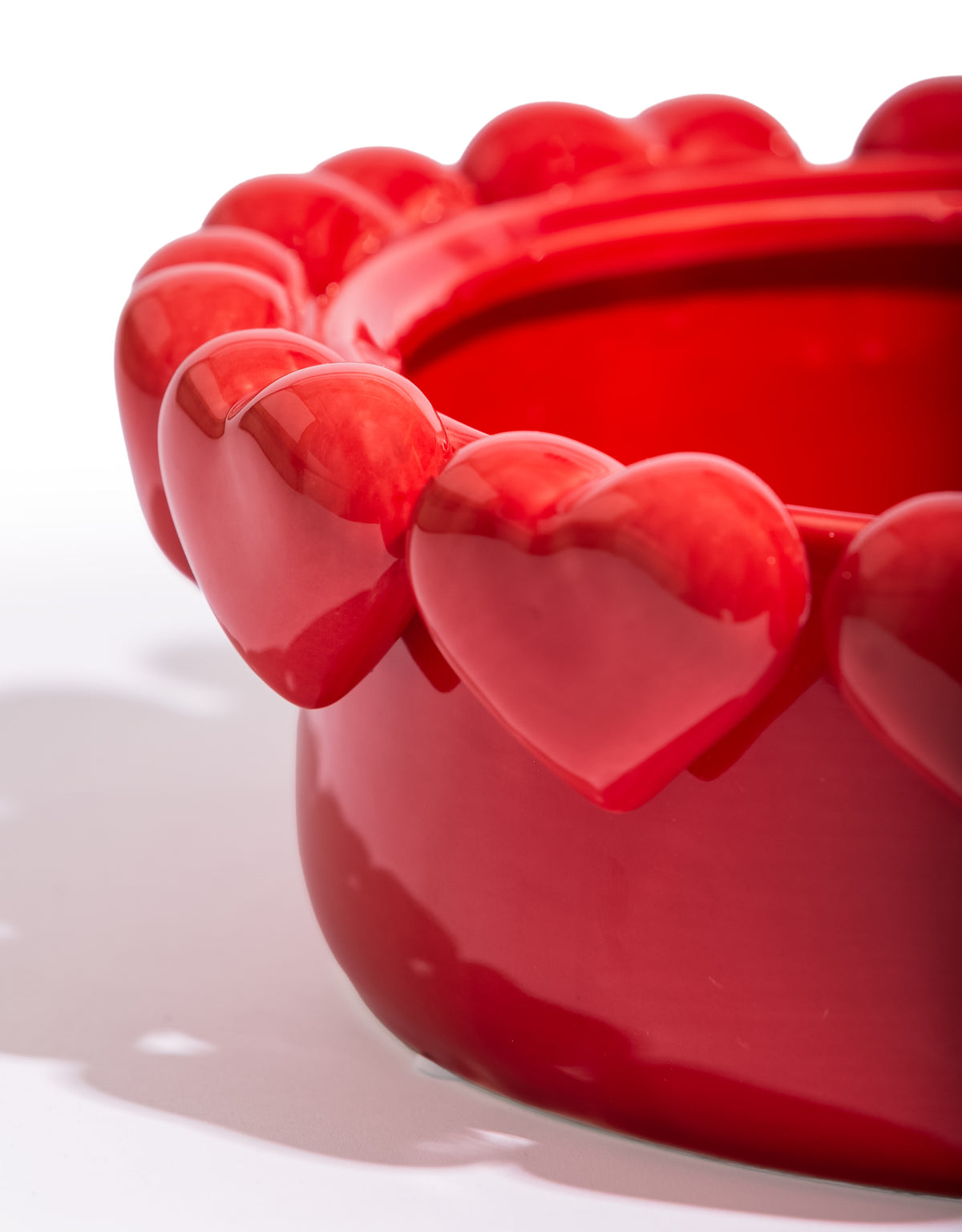 Large Bowl w/ Multi Red Hearts - JFC31