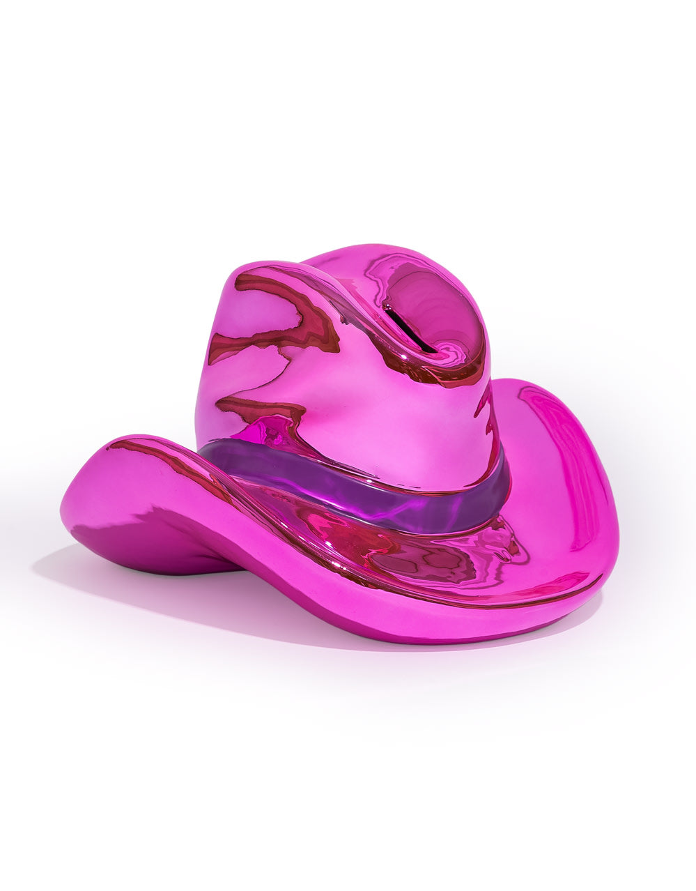 Large Electro Pink "Swiftie" Cowboy Hat Ceramic Money Bank - EGC20