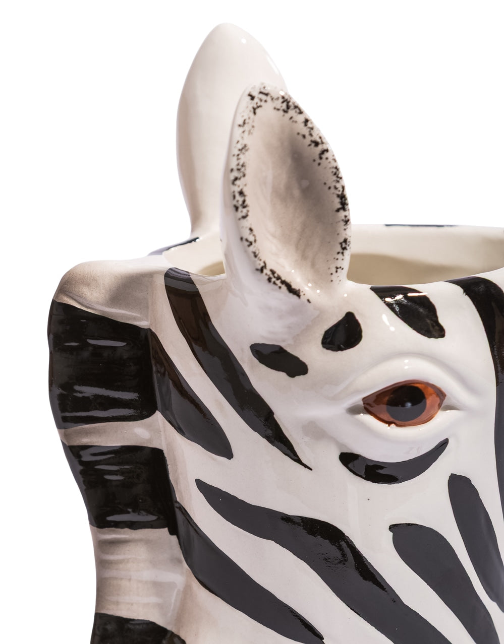 Medium Zebra Head Heeled-Boot Ceramic Vase - EGC22