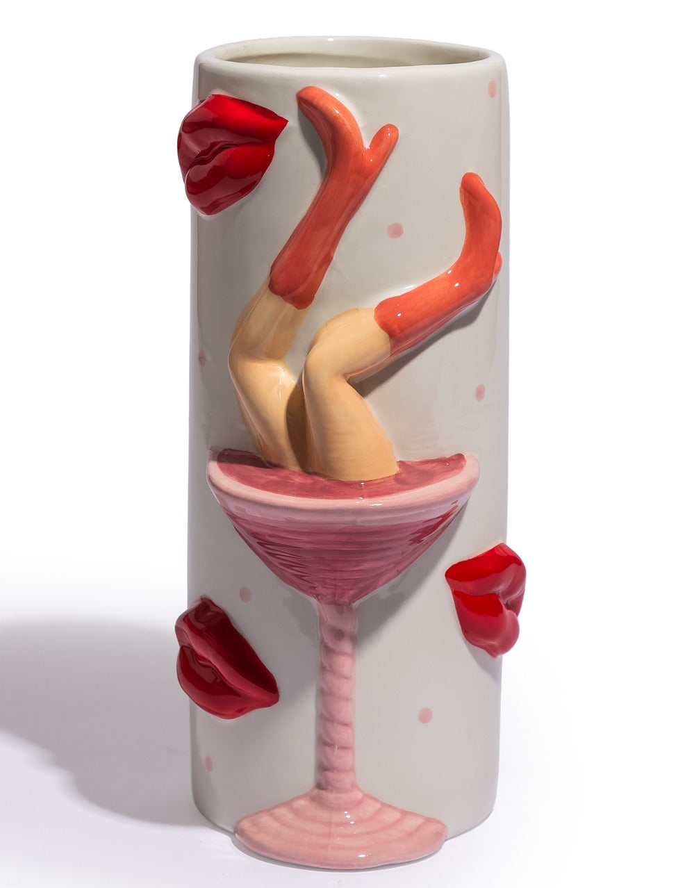 "Drunk in Love" Cocktail & Lips Ceramic Vase - EGC24