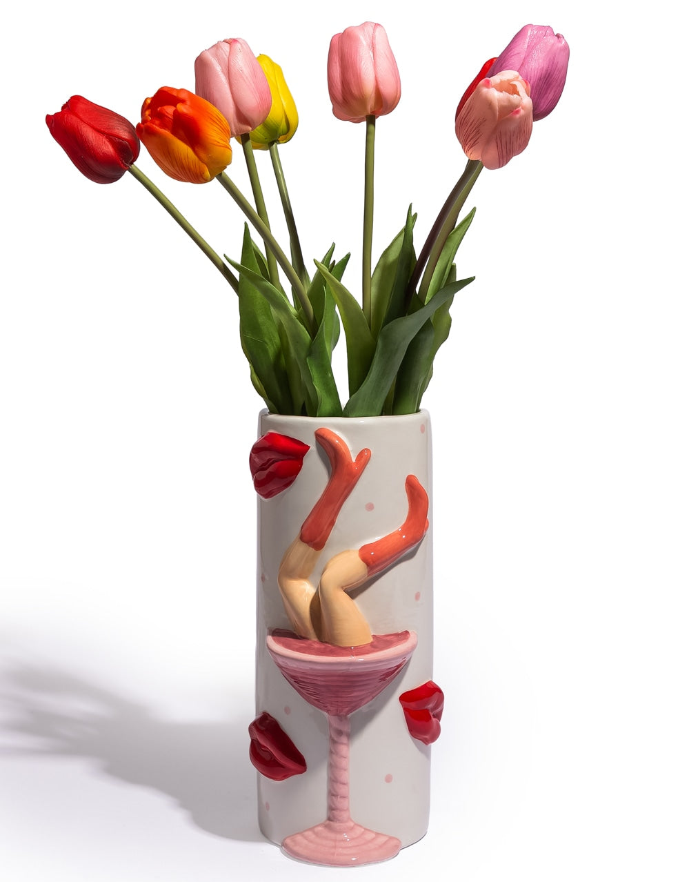 "Drunk in Love" Cocktail & Lips Ceramic Vase - EGC24
