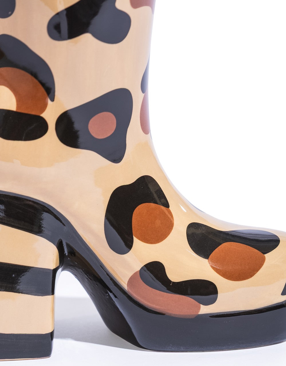 Leopard Print Heeled-Boot Ceramic Vase - EGC25