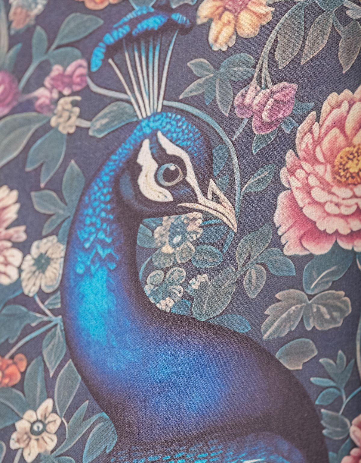 Large Boho Floral Peacock Wall Hanging Canvas Print - PSC25