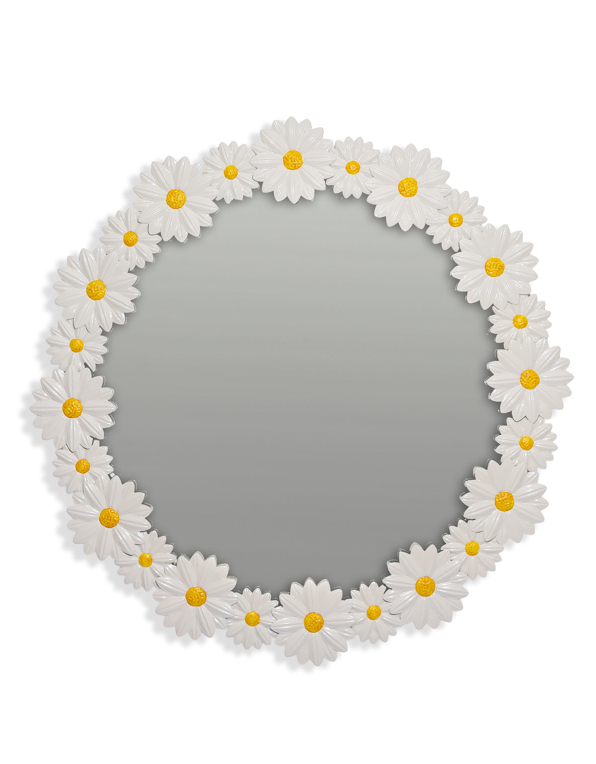 Multi Daisy Flower Framed Wall Mirror - EM145