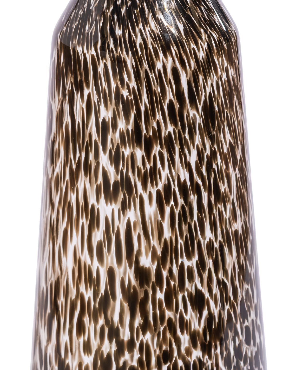 Tall Clear Leopard Print Glass Apothecary Bottle - GW172