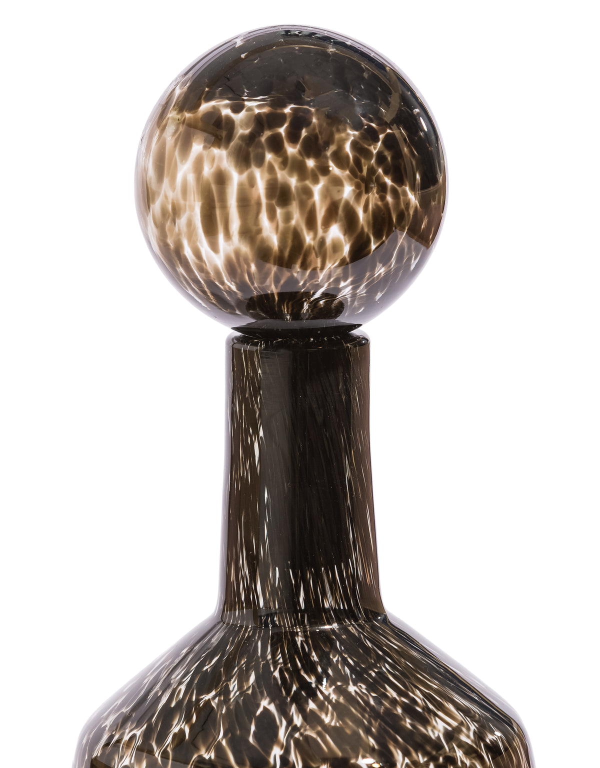 Large Clear Leopard Print Glass Apothecary Bottle - GW173