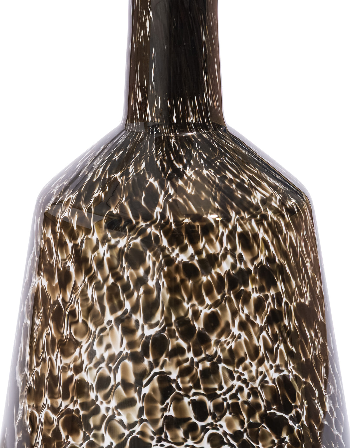 Large Clear Leopard Print Glass Apothecary Bottle - GW173