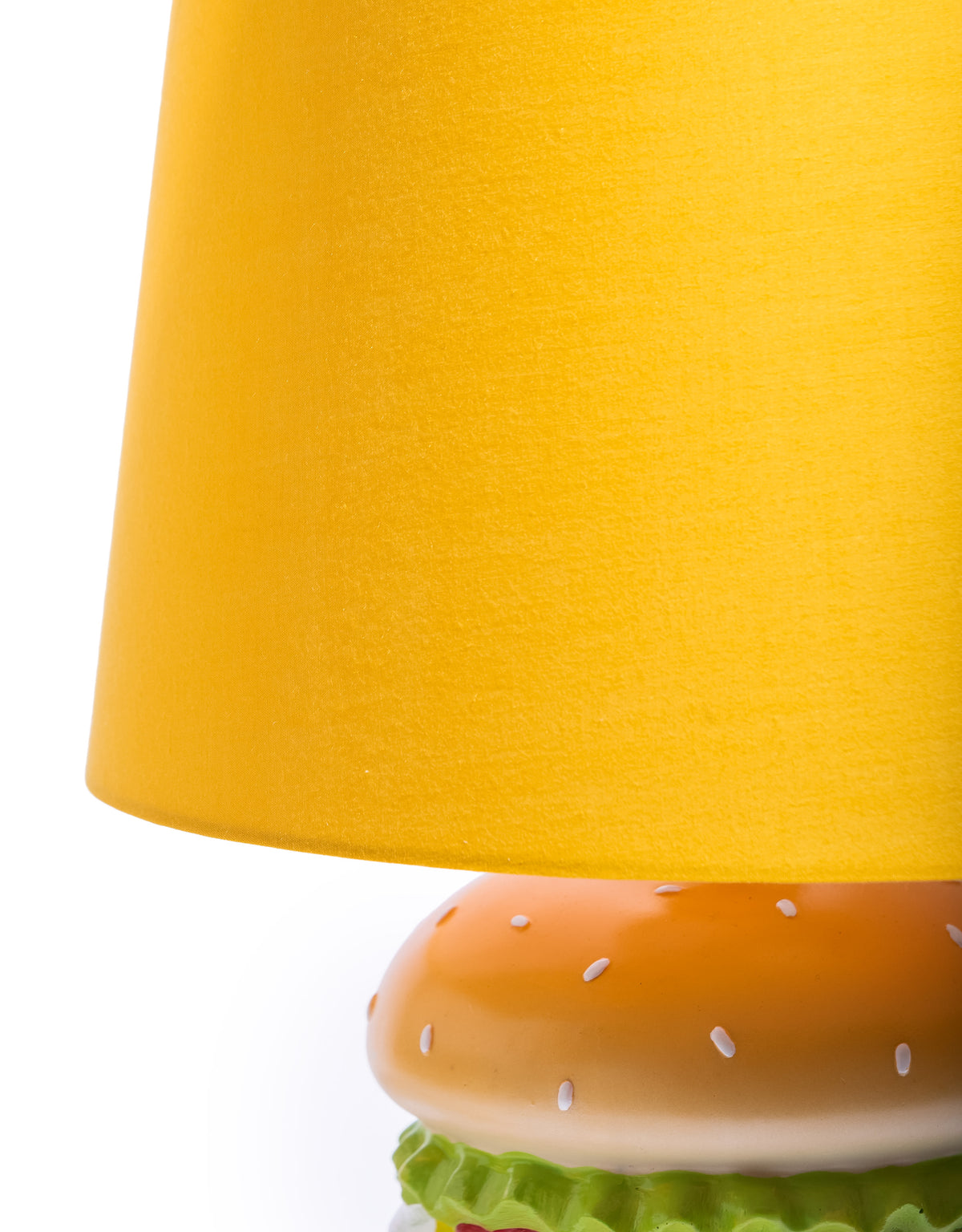 Classic Burger Table Lamp w/ Mustard Shade - FLT11