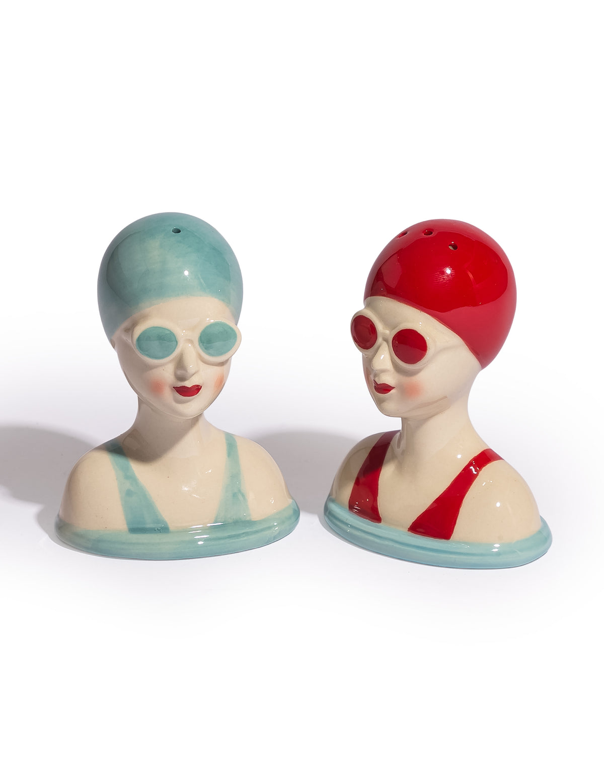 Set of Ceramic Beach Swimmers Salt & Pepper Shakers - TL158
