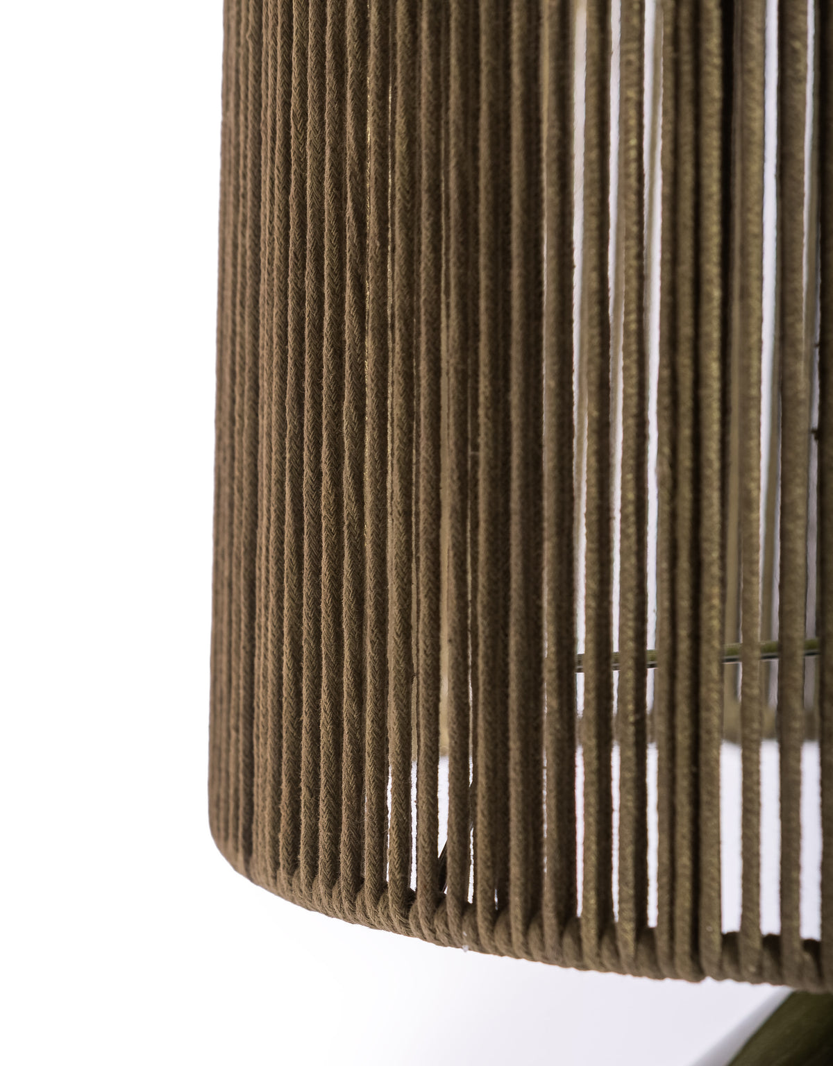 Forest Green Table Lamp w/ Ribbed Corded Shade - L16260GR