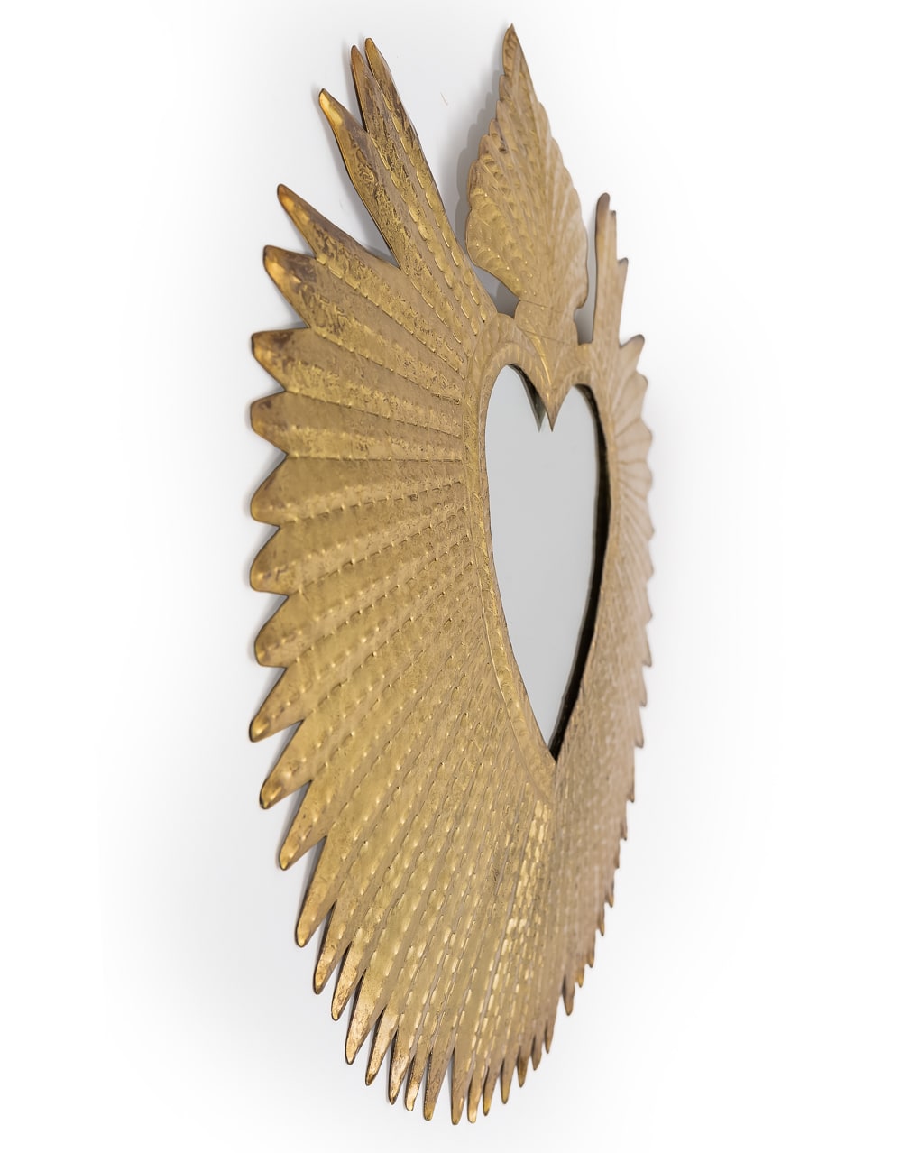 Gold "Heart Rays" Wall Mirror - RGF23