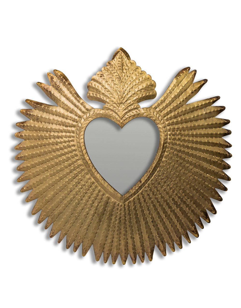 Gold "Heart Rays" Wall Mirror - RGF23