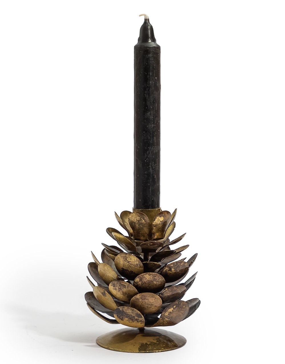 Antique Gold Pinecone Candle Holder - RGF27