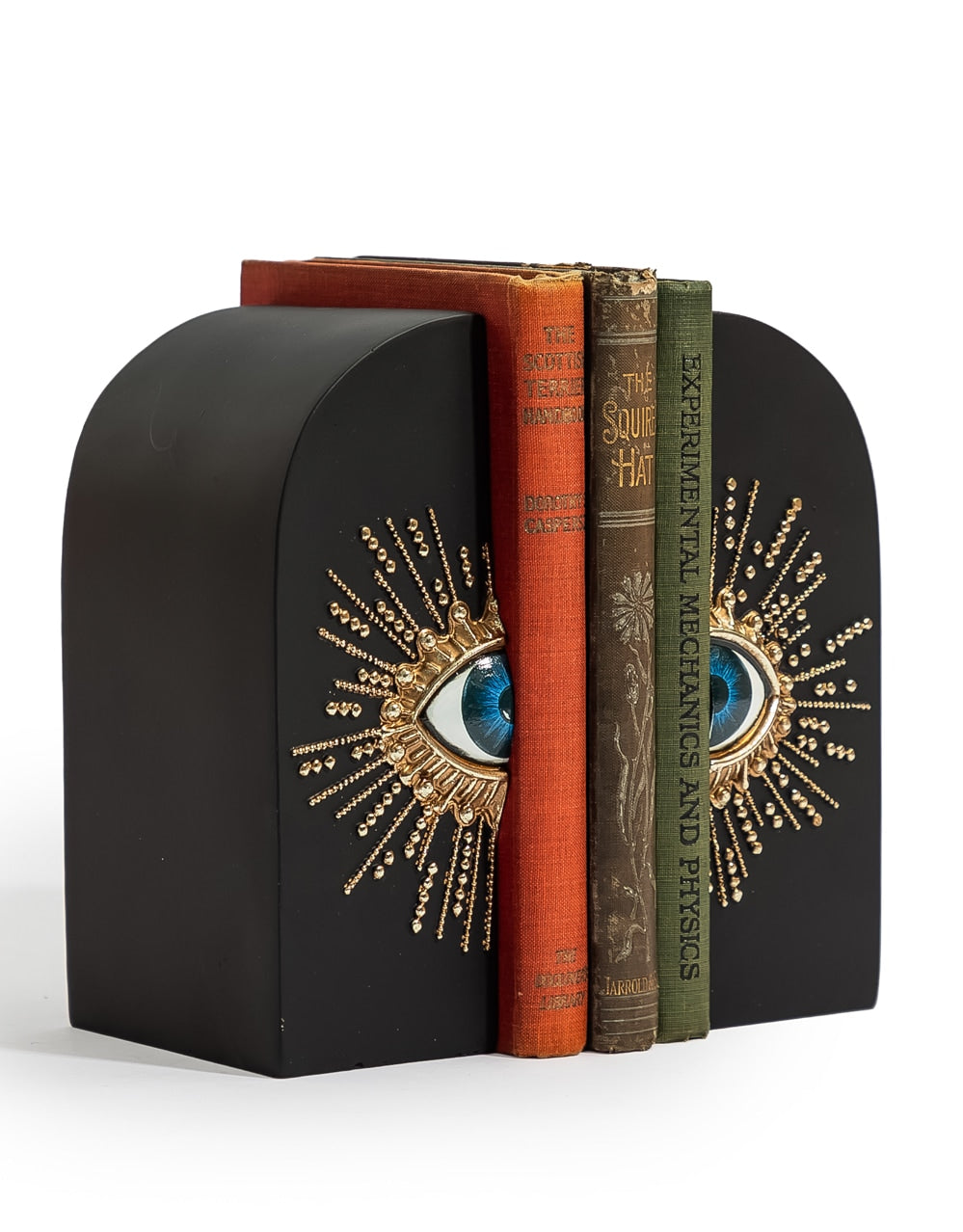 Pair of Embossed "Sunburst Eye" Bookends - CRT167