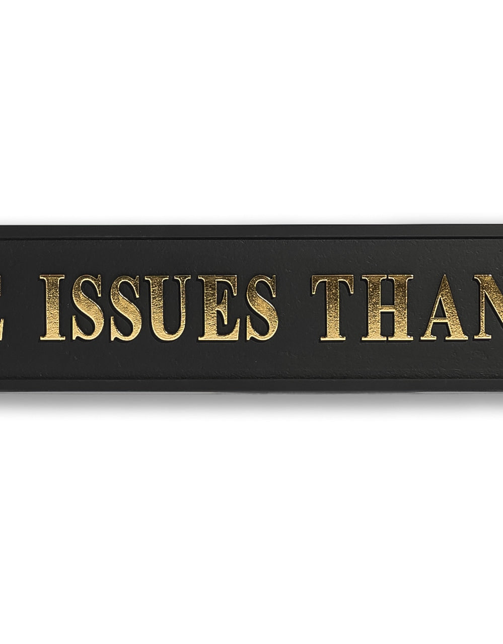 Black & Gold "More Issues Than Vogue" Wall Sign - RS116