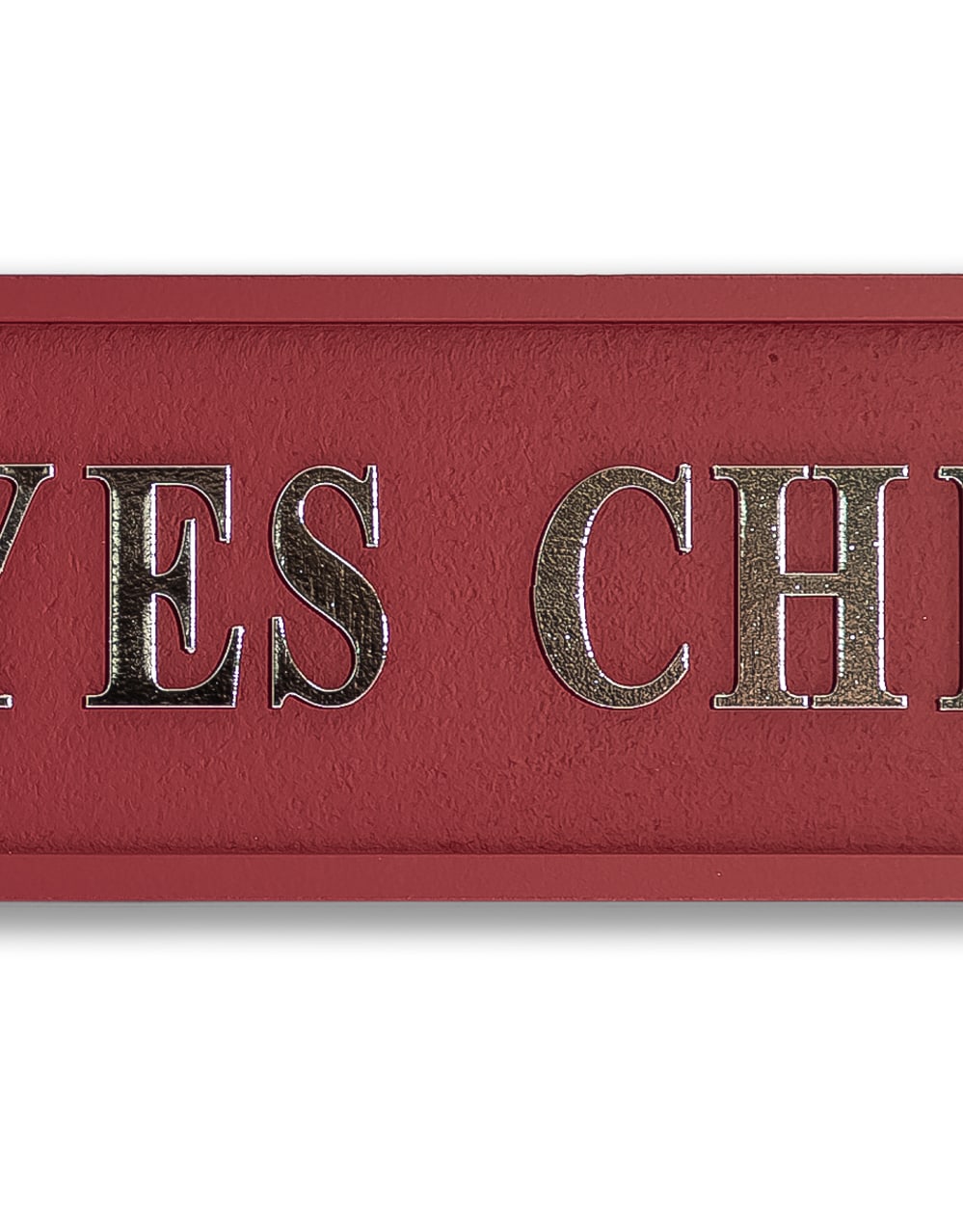 Red & Silver "Yes Chef" Wall Sign - RS122
