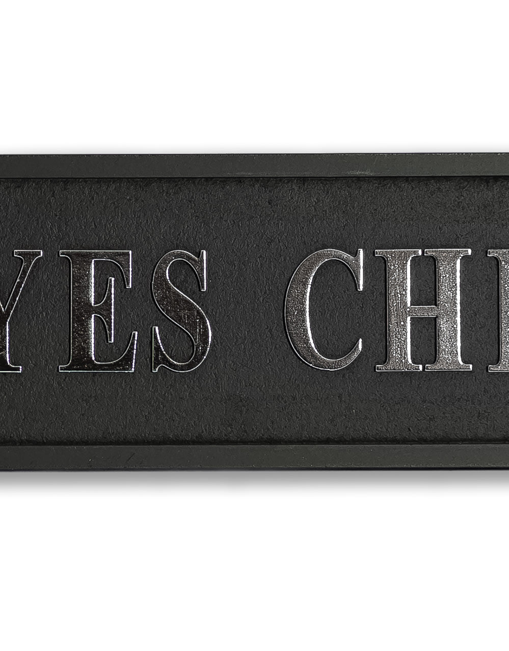 Black & Silver "Yes Chef" Wall Sign - RS124