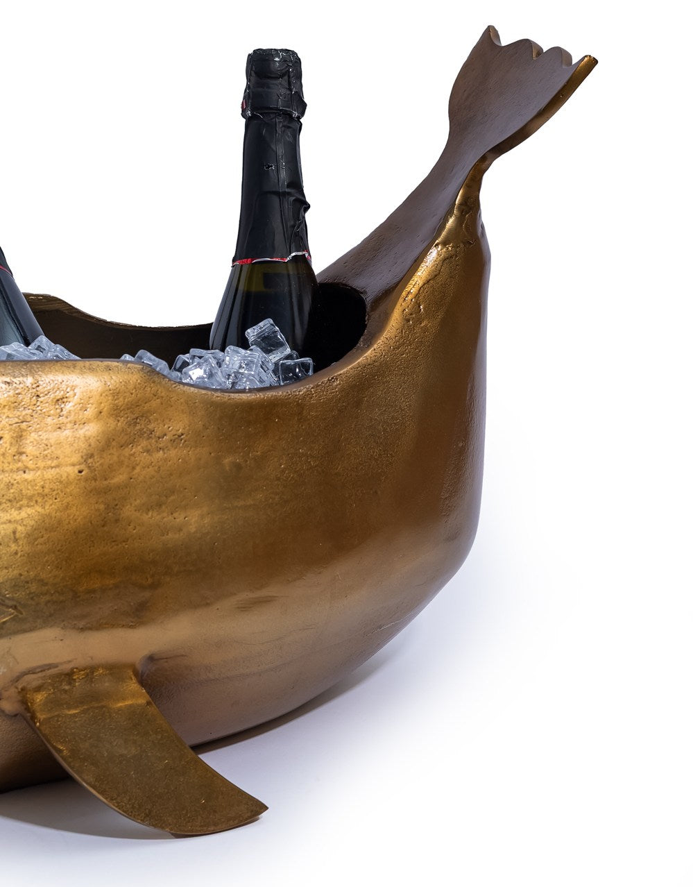 Large Gold Aluminium Whale Ice Bucket - DRP30