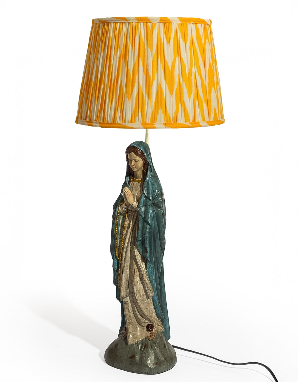 Mango Zigzag Ikat Gathered / Pleated 40cm Lampshade - LNS16