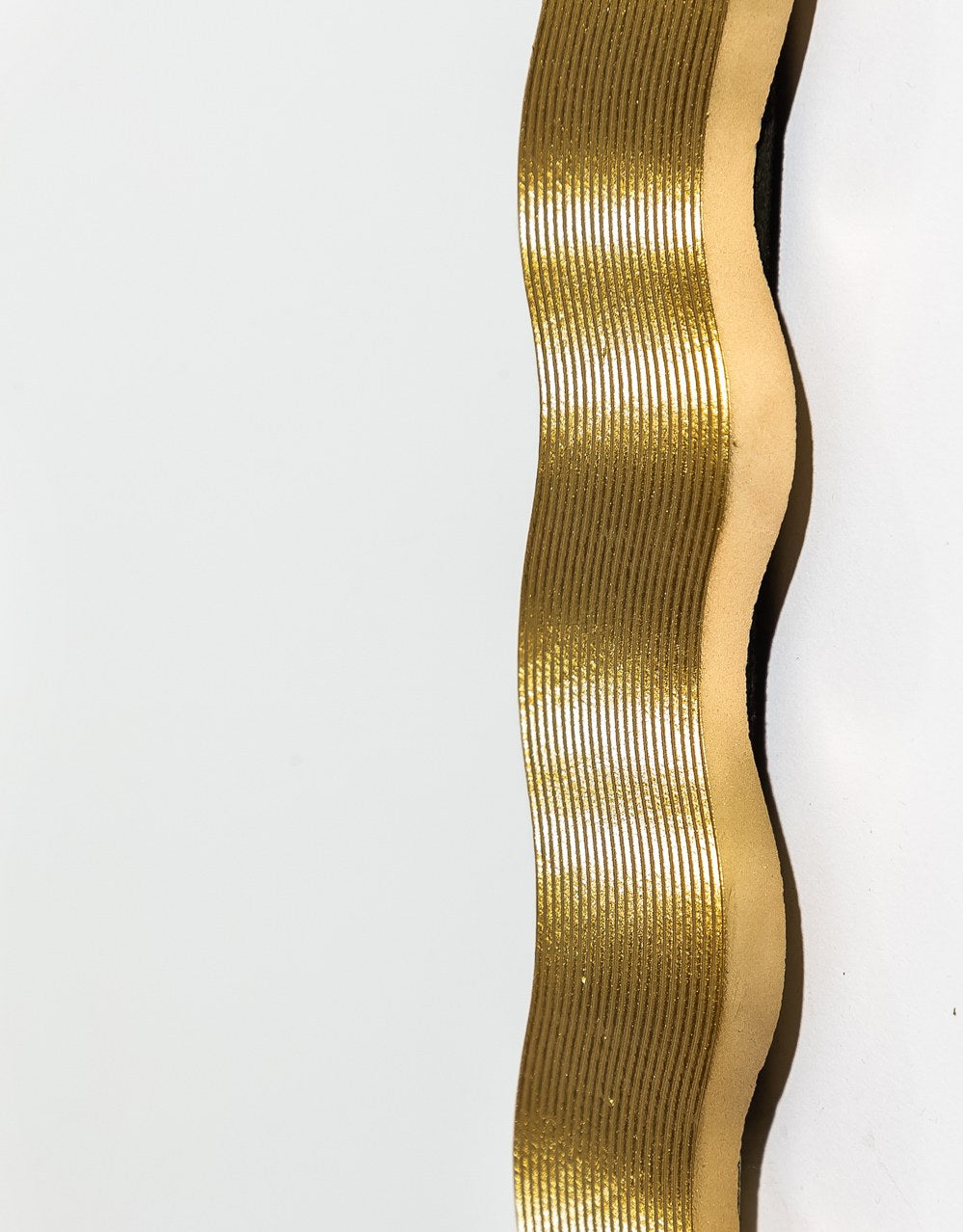 Rectangular Gold "Wave" Wall Mirror - MK221