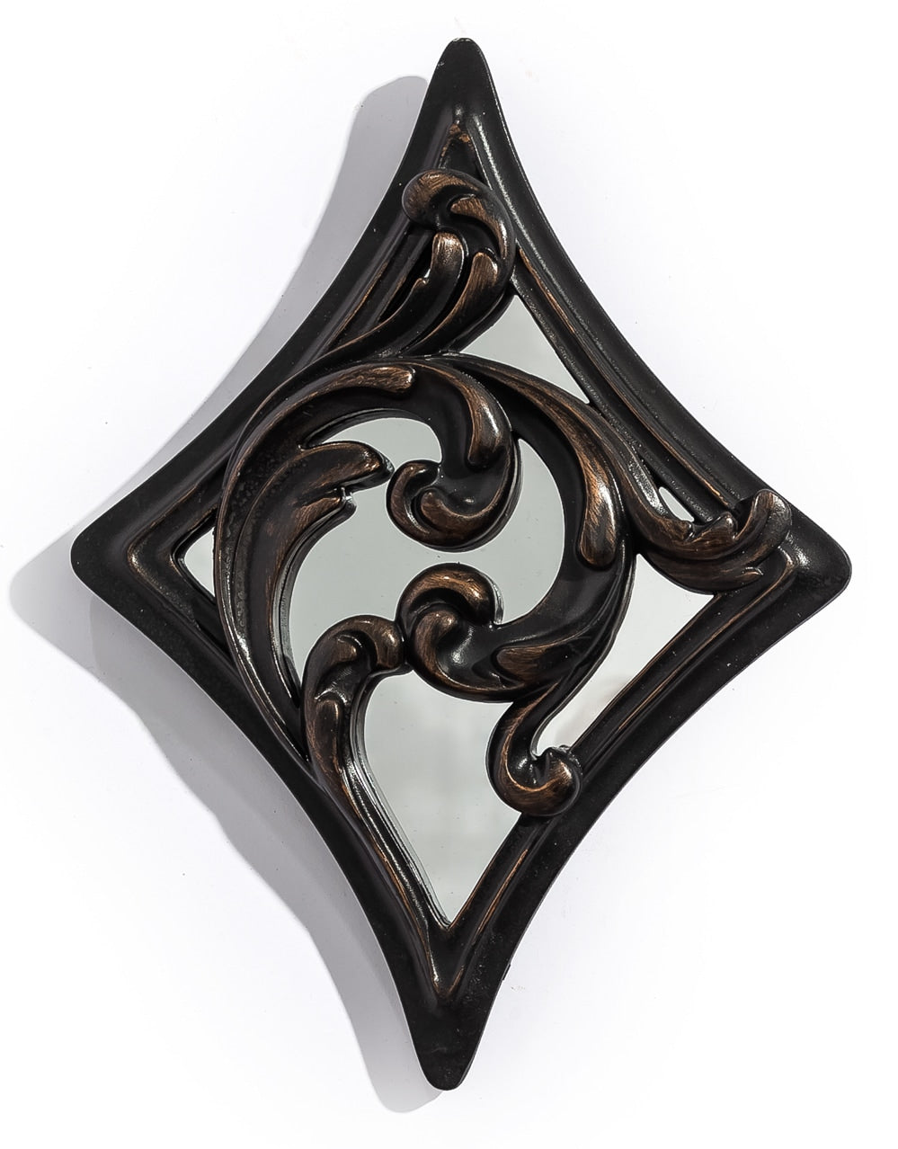 Antique Black "Diamond" Mirrored Wall Ornament - MK225