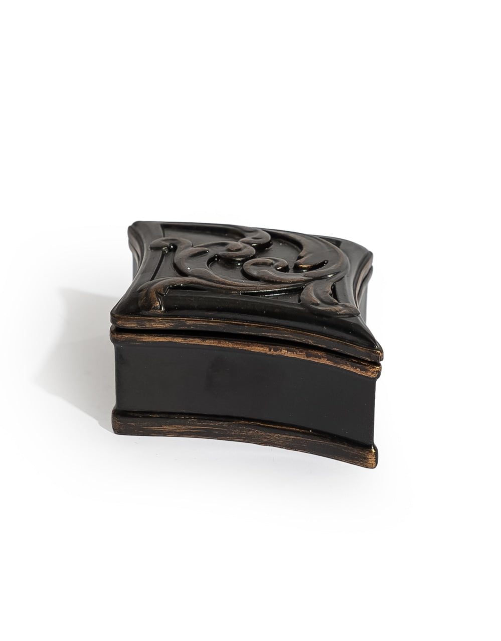 Antique Black "Diamond" Storage / Trinket Box - MK229