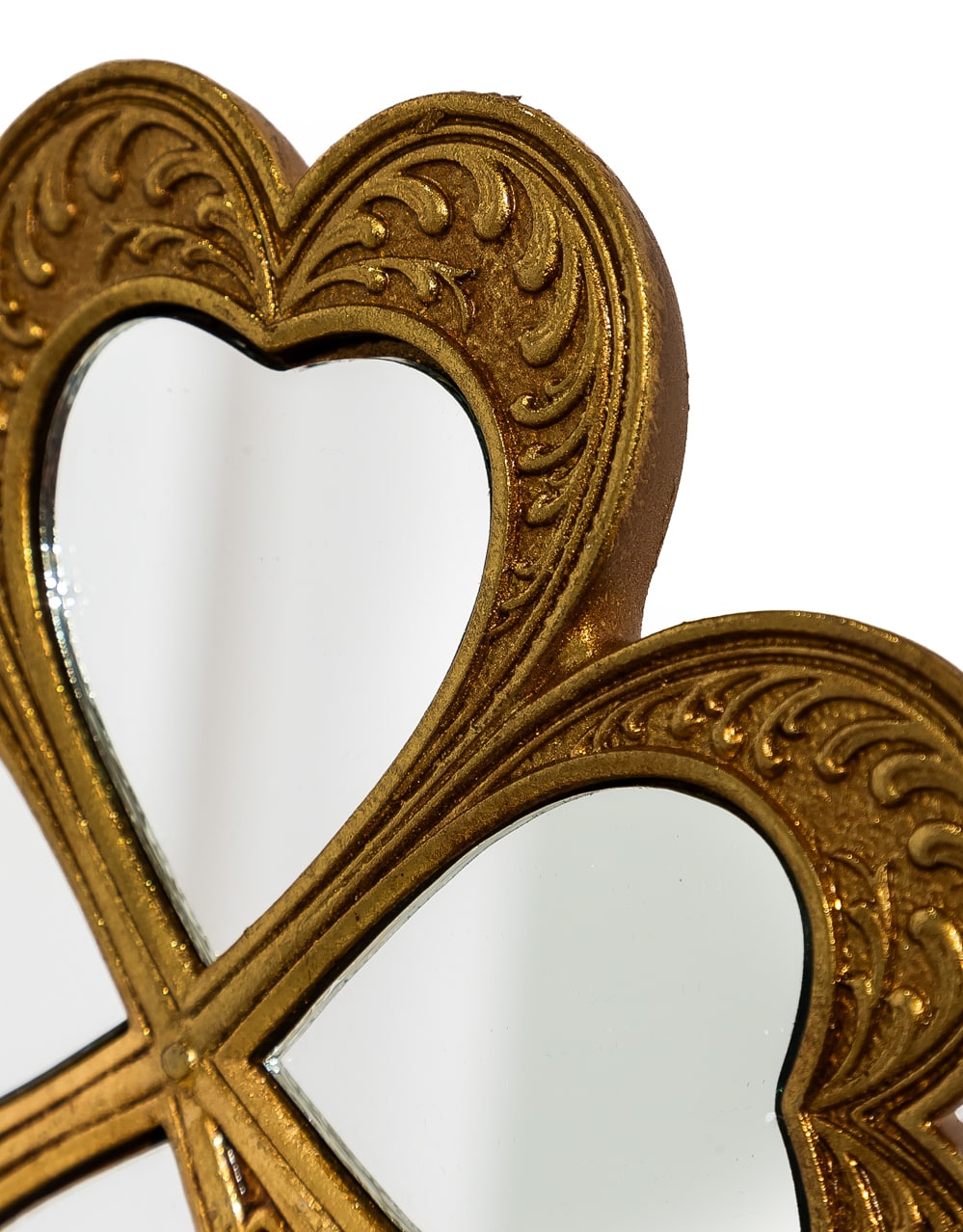 Antiqued Mirrored "4 Leaf Clover" Wall Decor - MK249