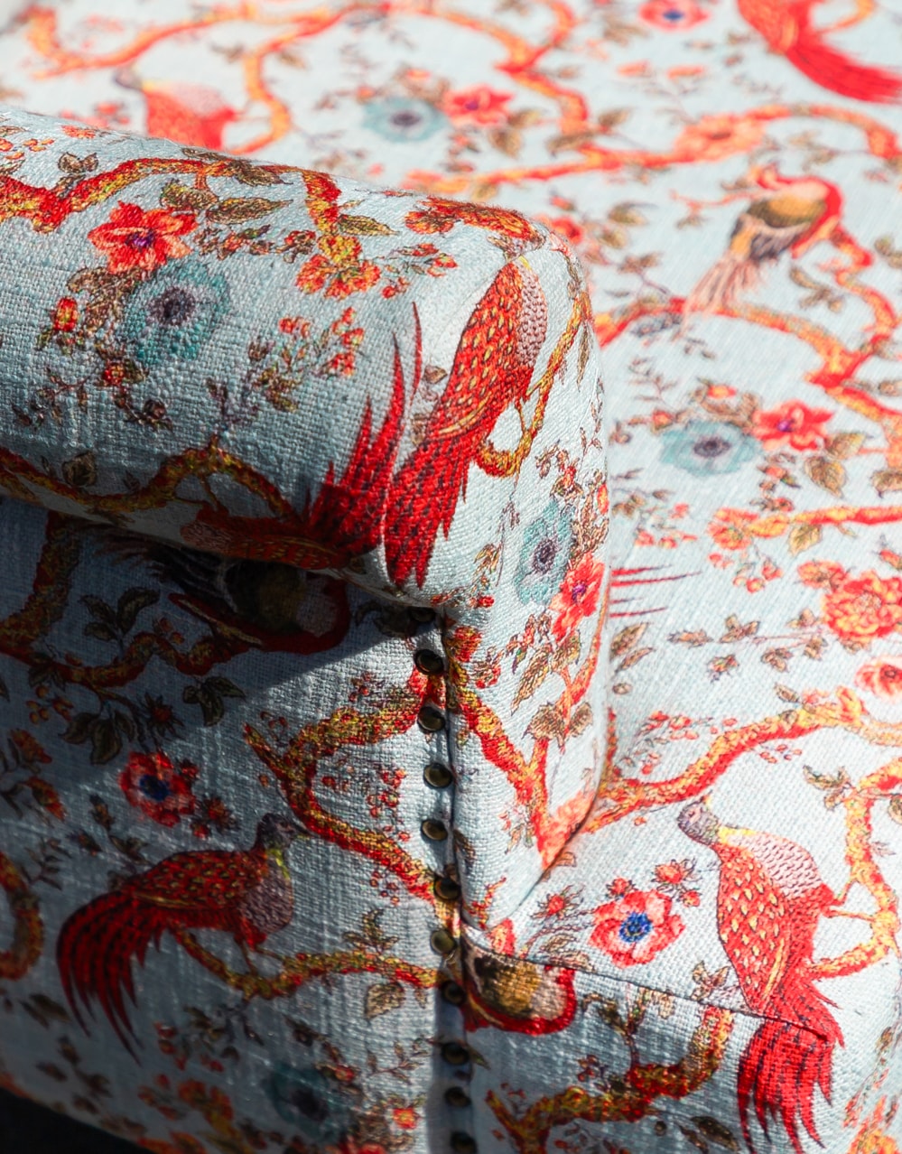 Oriental Patterned "Floral Birds" Occasional Armchair - IPC11