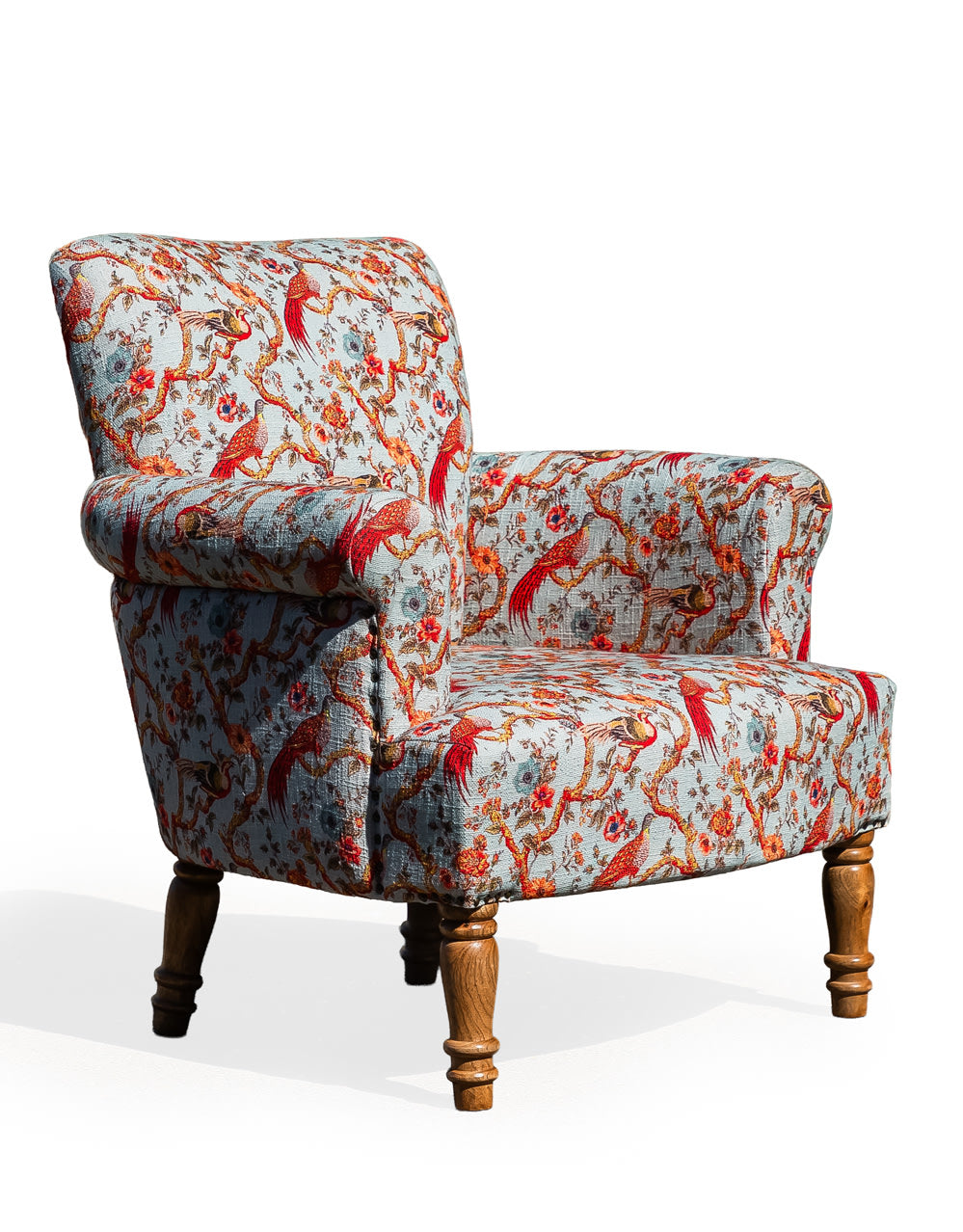 Oriental Patterned "Floral Birds" Occasional Armchair - IPC11