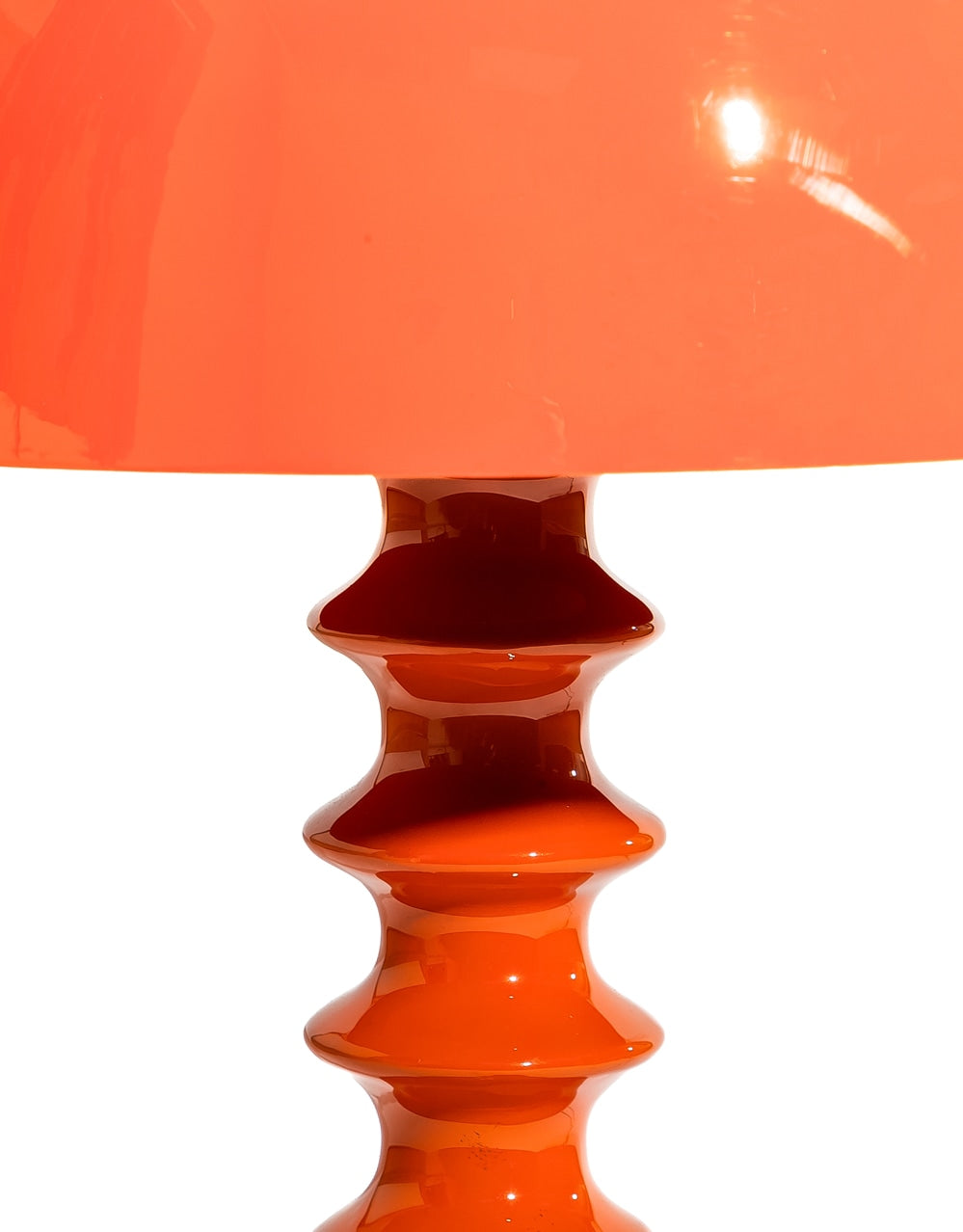 Orange Large Ribbed Table Lamp - RTL17