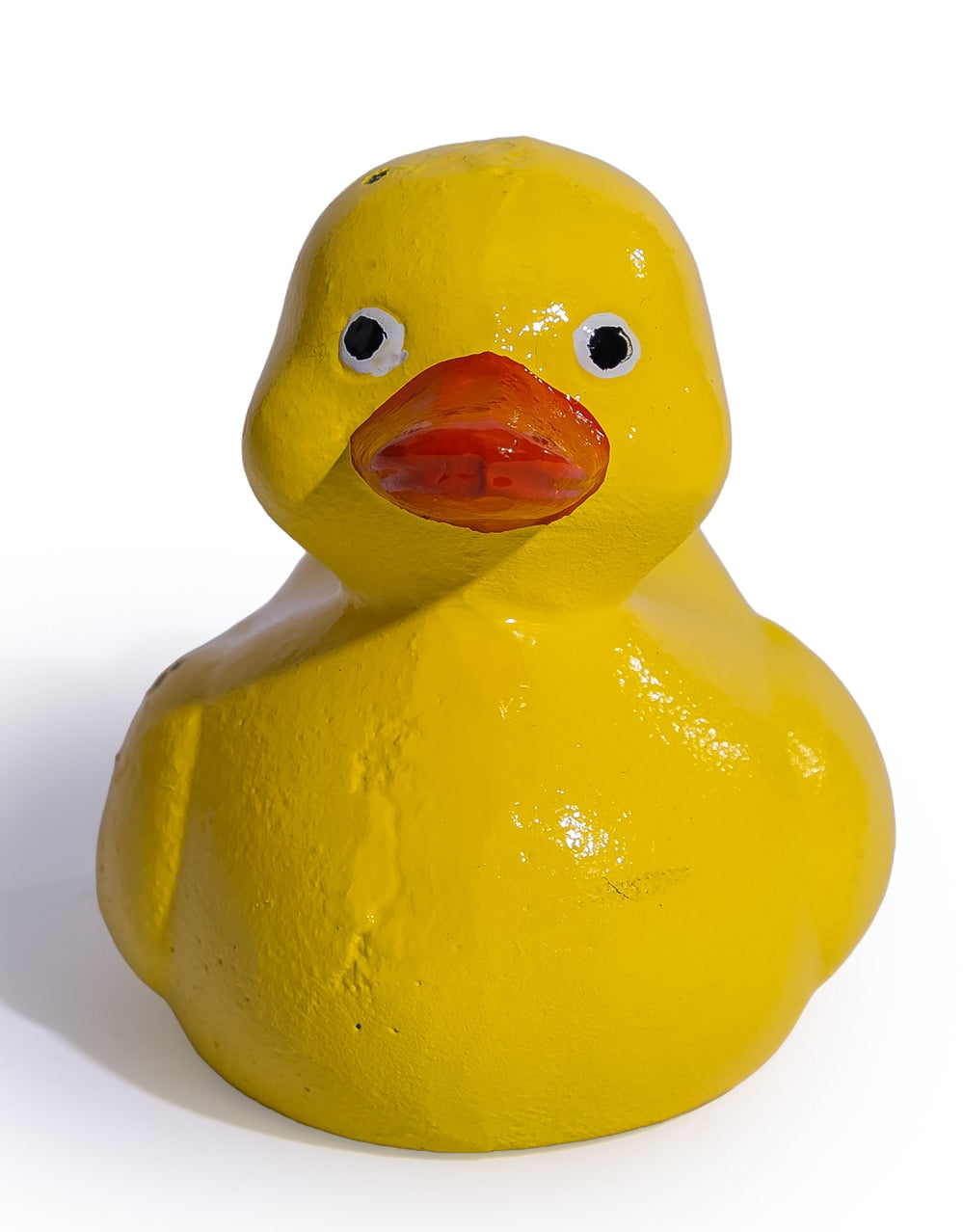 Cast Iron Antiqued Yellow Duck Coin Bank - STM112
