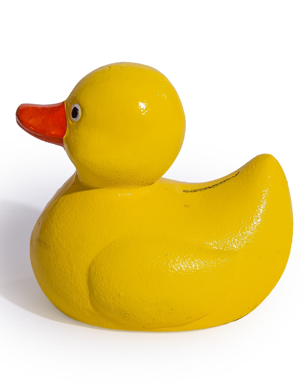Cast Iron Antiqued Yellow Duck Coin Bank - STM112