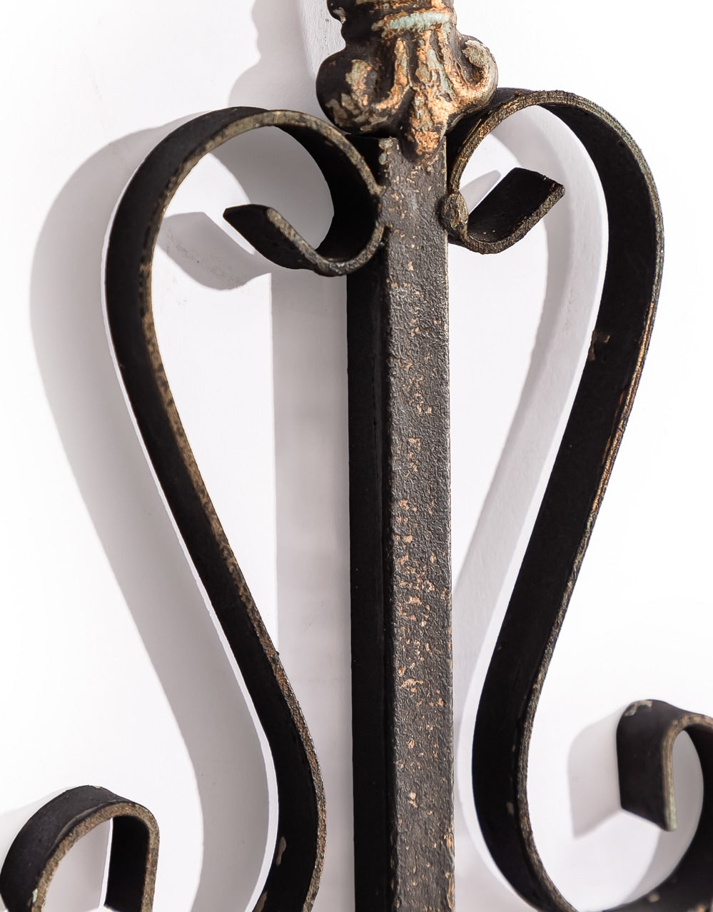 Antique Black Gothic Cross Wall-Mounted Candle Holder - JCS38