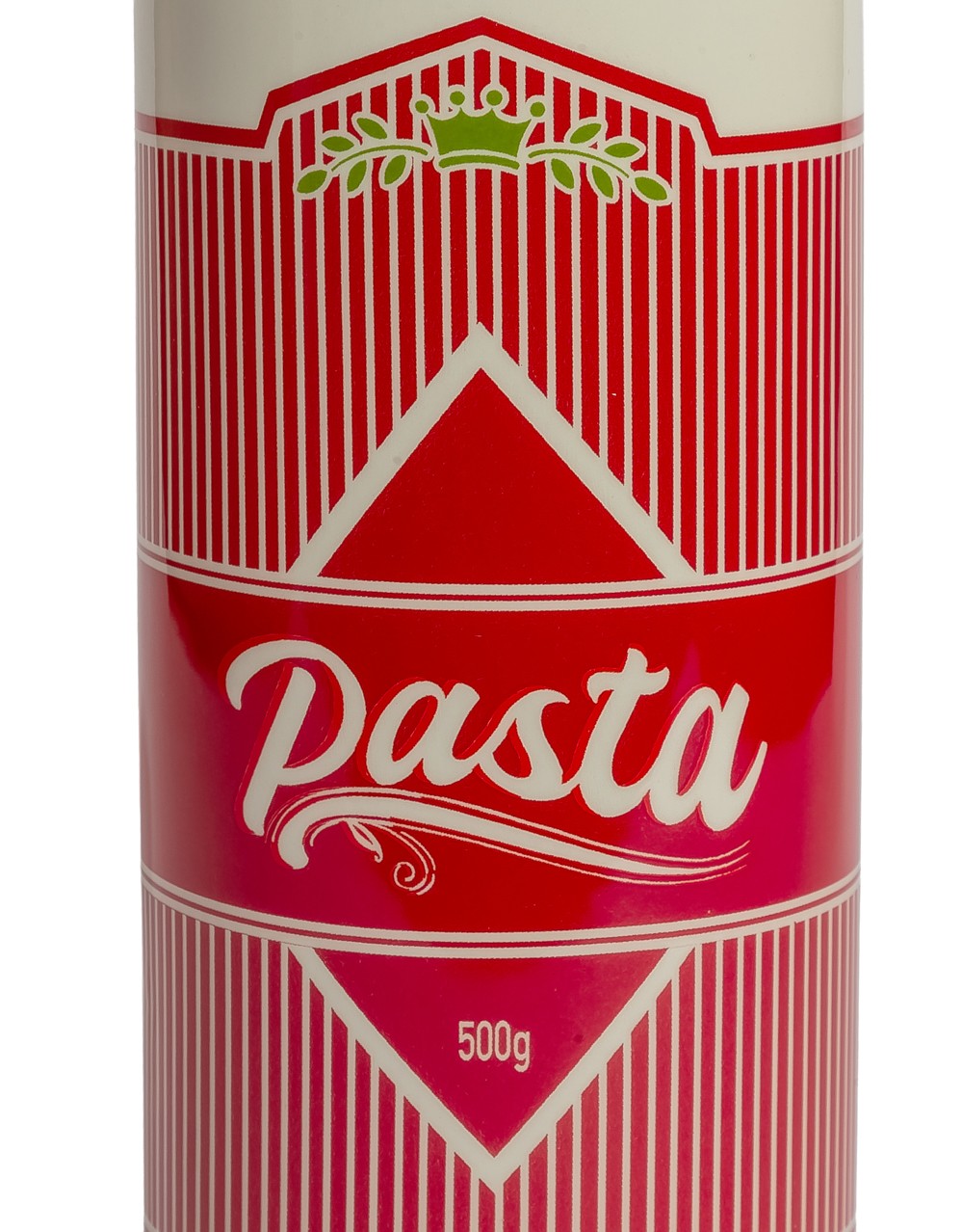 Large Ceramic Red/White Pasta Cylinder Storage Jar / Vase - CRT166