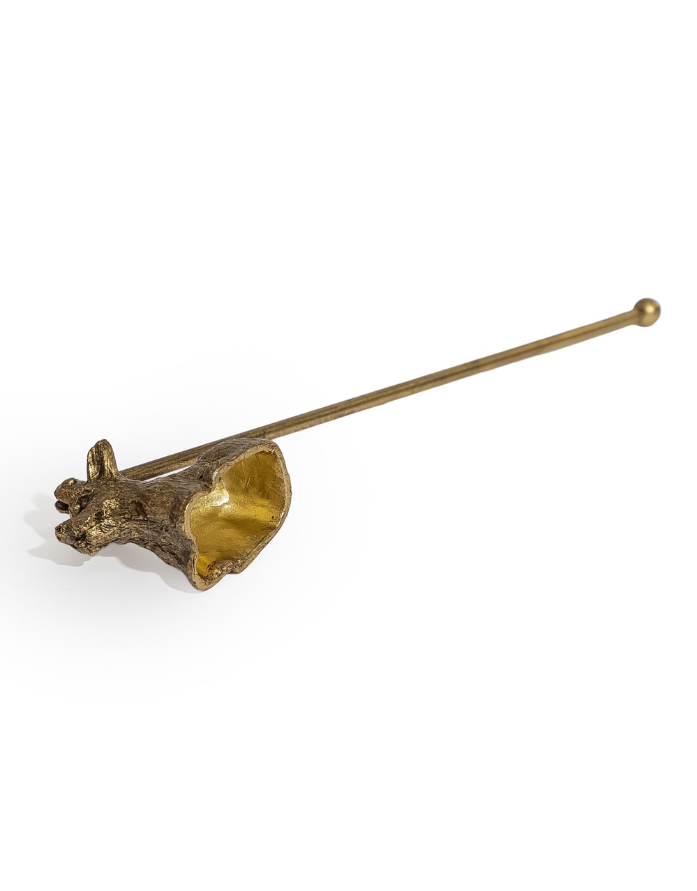 Antique Gold Terrier Dog Candle Snuffer - ET385