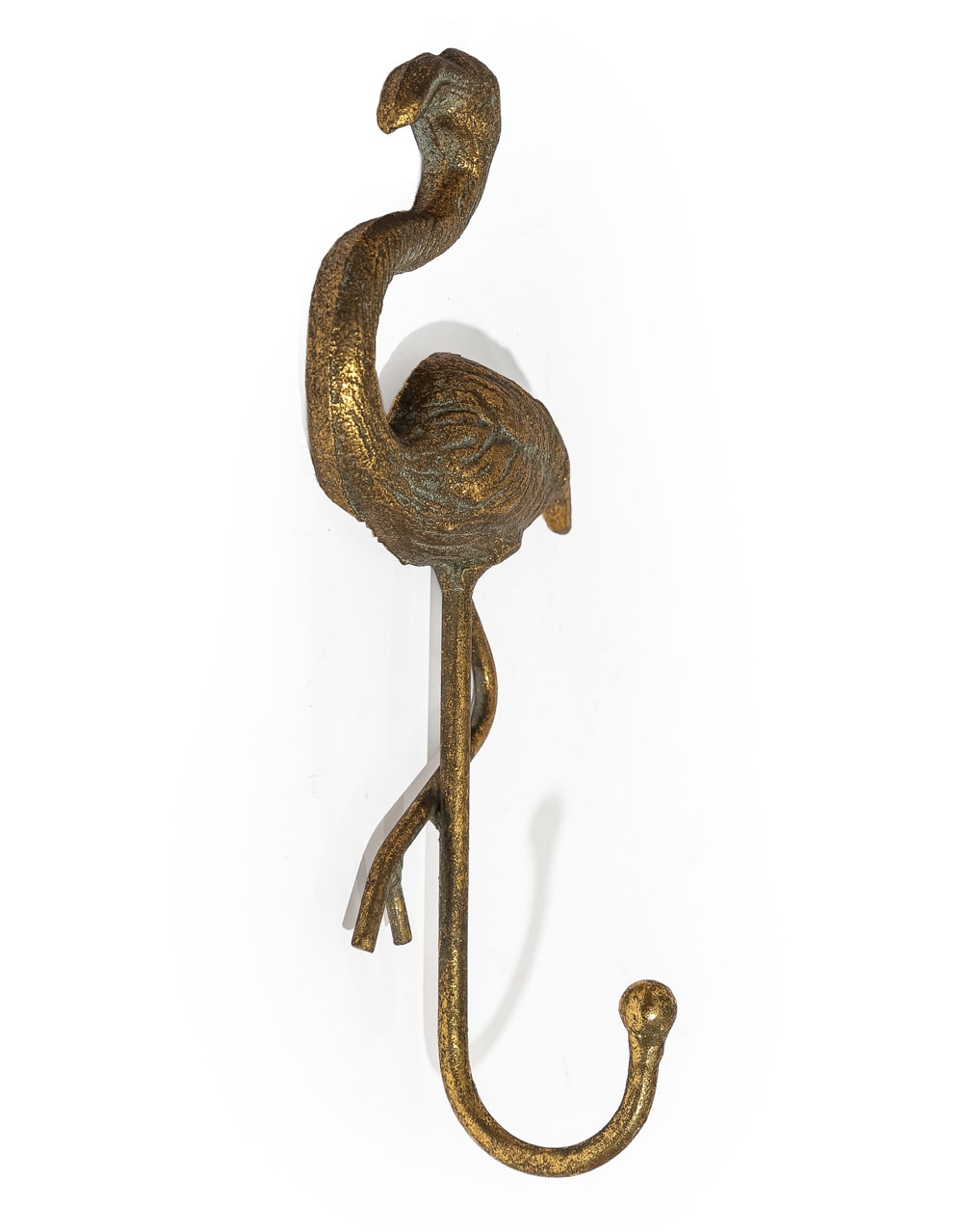 Antique Gold Flamingo Coat Hook - HKL101