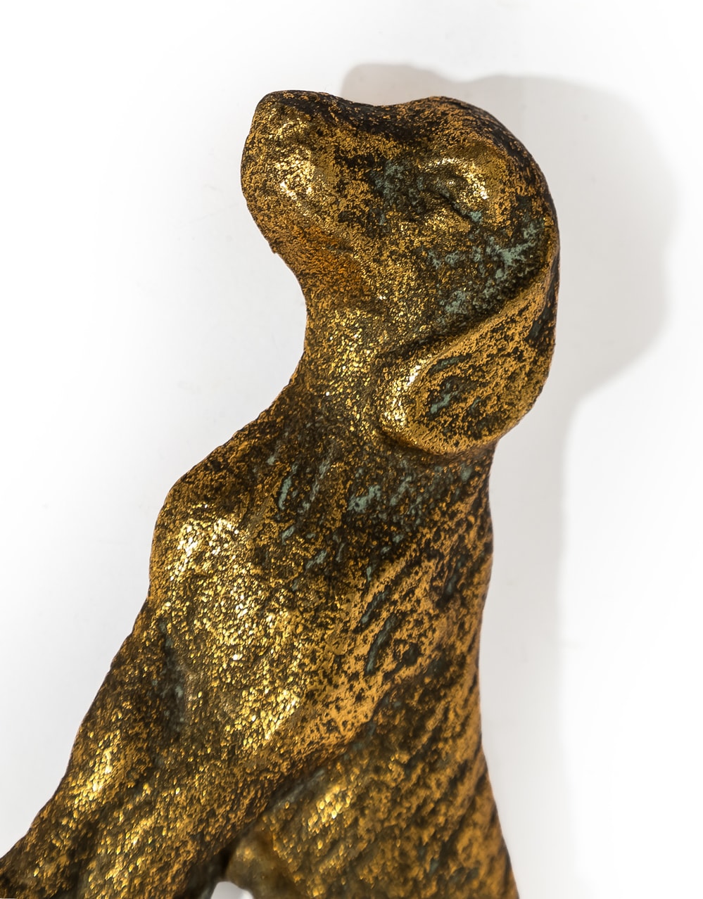 Antique Gold Sitting Dog Coat Hook - HKL102