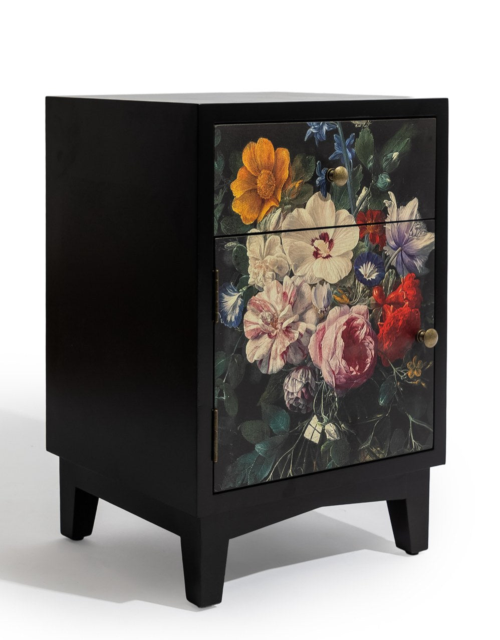 A Pair of Boho Floral Bedside Tables - JCS44