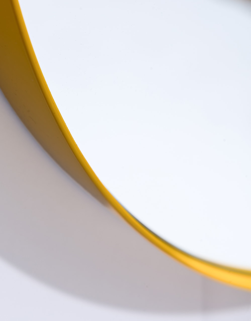Round 60cm Mustard Yellow Framed Wall Mirror - M439