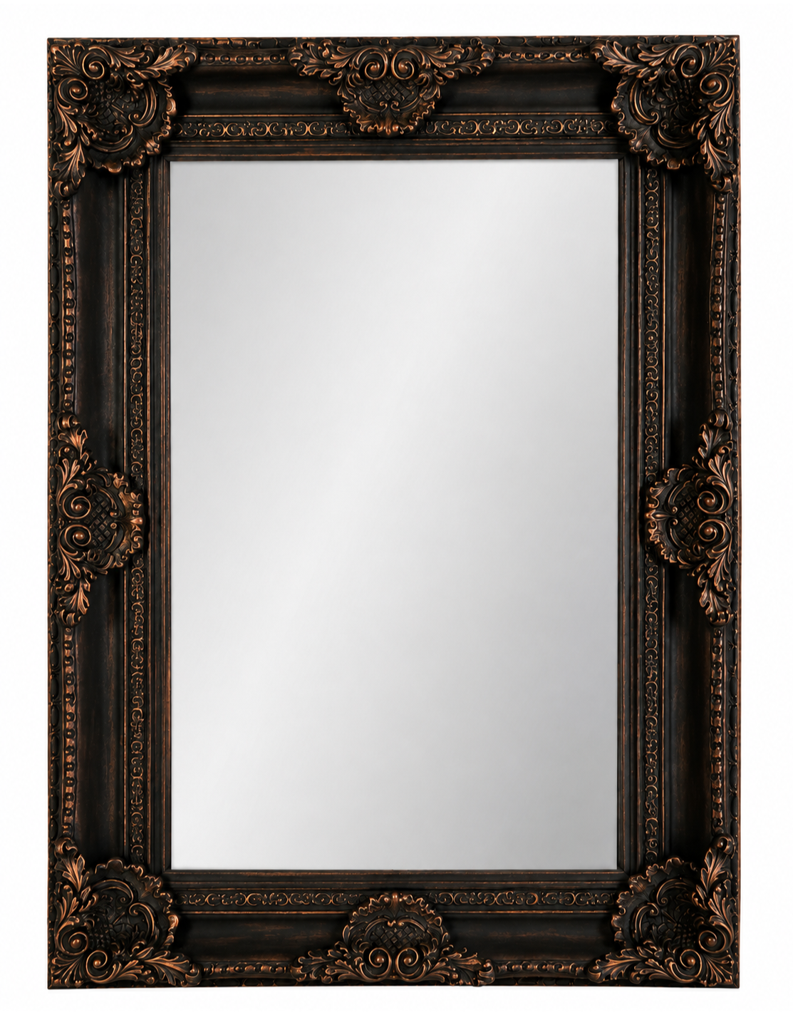 Antique Black Rectangular Classic Mirror - M246